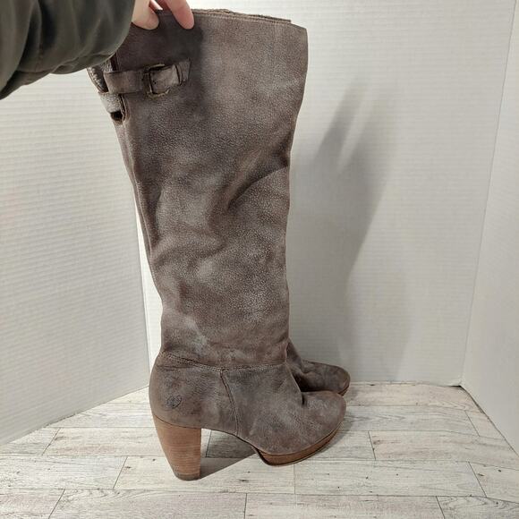 Felmini leather knee high heeled boots women's size 9 - Picture 8 of 9